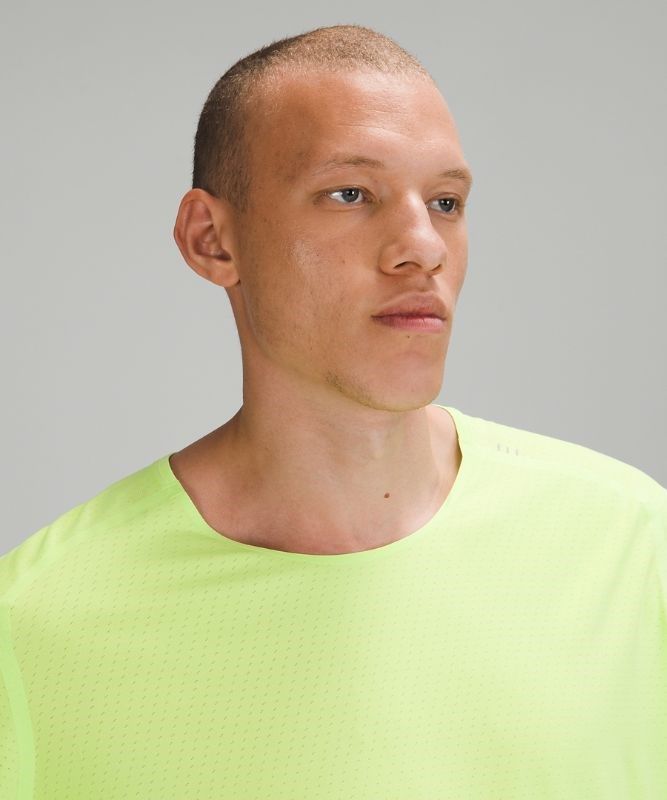 Lululemon Fast and Free SS Breathe Blast Herr Mintgröna | ZCMO-02938