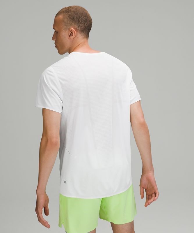 Lululemon Fast and Free Short Sleeve Shirt Breathe Blast Herr Vita | SZKN-03216