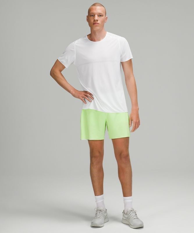 Lululemon Fast and Free Short Sleeve Shirt Breathe Blast Herr Vita | SZKN-03216