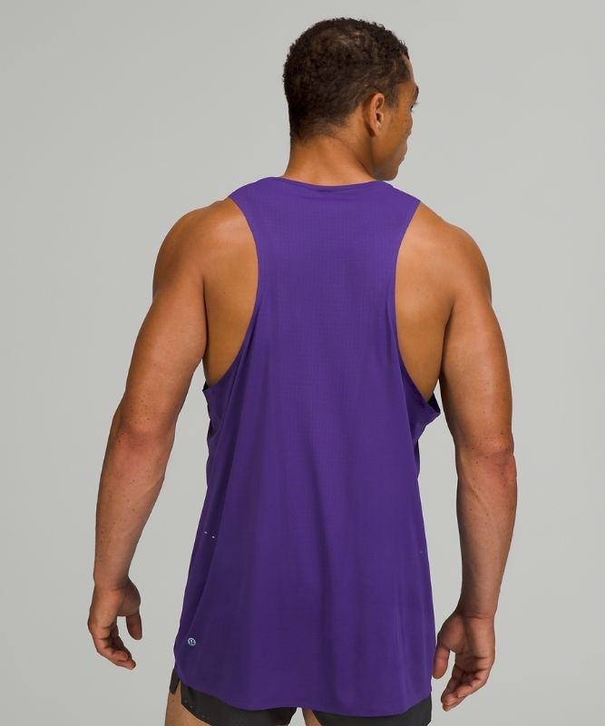 Lululemon Fast and Free Singlet Blast Herr Lila | ZUEK-14209