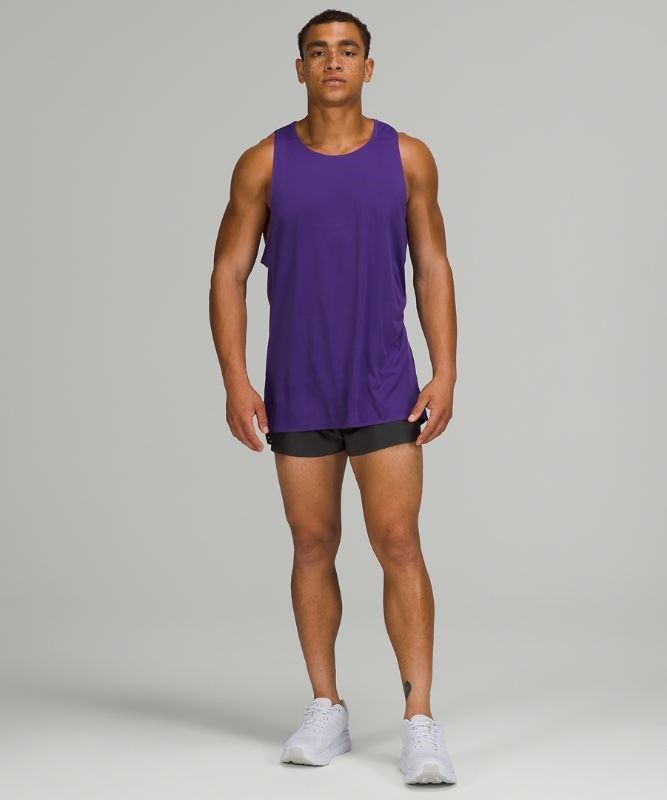 Lululemon Fast and Free Singlet Blast Herr Lila | ZUEK-14209