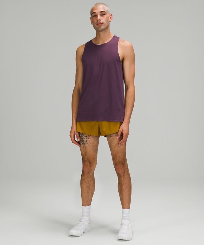 Lululemon Fast and Free Singlet Blast Herr Lila | DMSO-03912