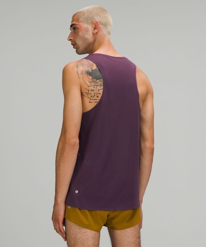 Lululemon Fast and Free Singlet Blast Herr Lila | DMSO-03912