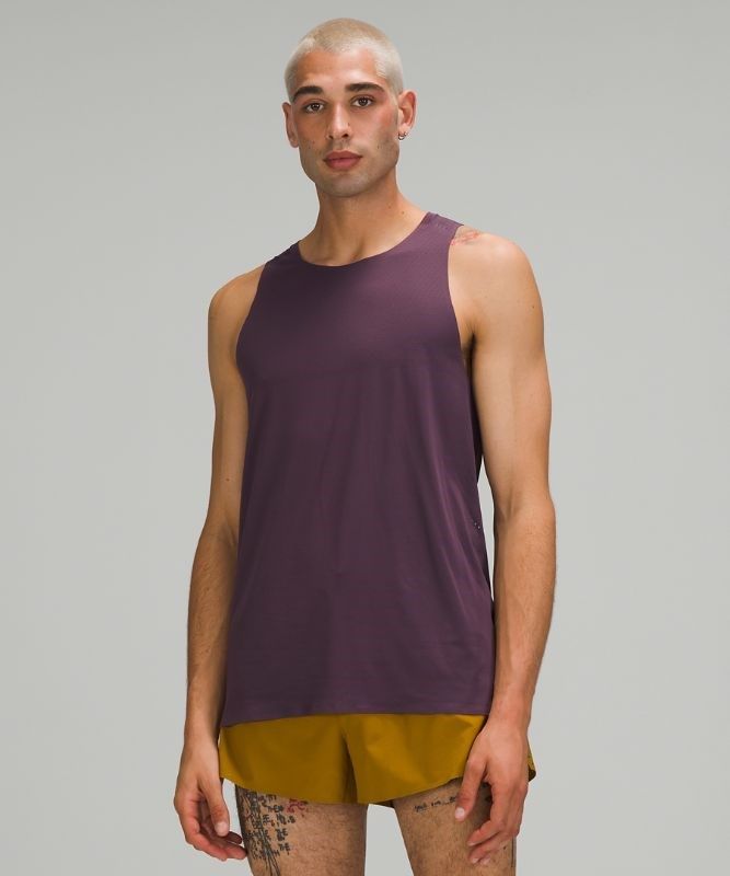 Lululemon Fast and Free Singlet Blast Herr Lila | DMSO-03912