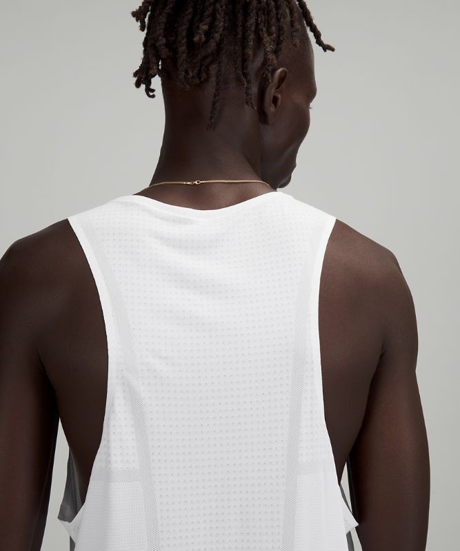 Lululemon Fast and Free Singlet Blast Herr Vita | VPXY-90546