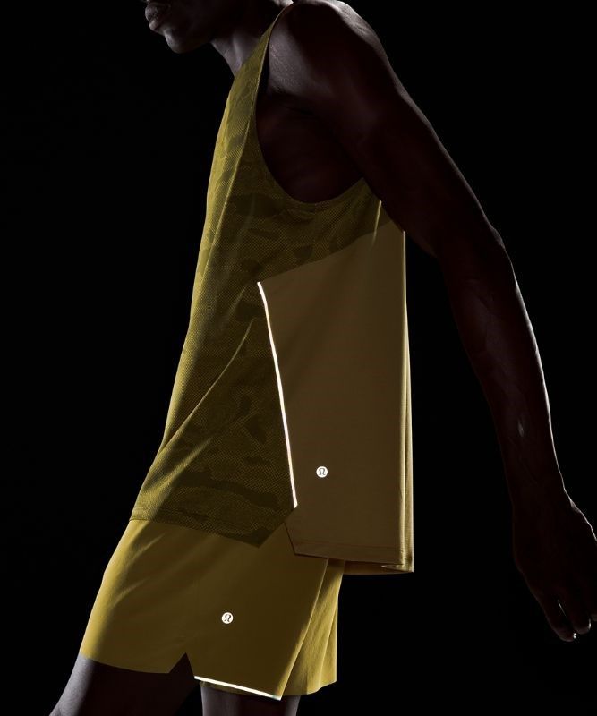 Lululemon Fast and Free Tank Blast Herr Camo Guld Gröna | LCWE-79018