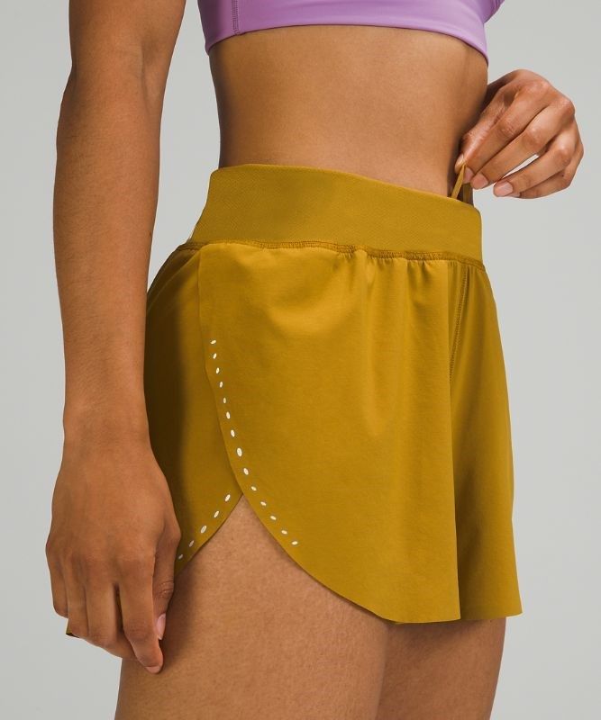 Lululemon Find Your Pace High-Rise Short 3 Shorts Dam Guld Bruna | HLNK-41785