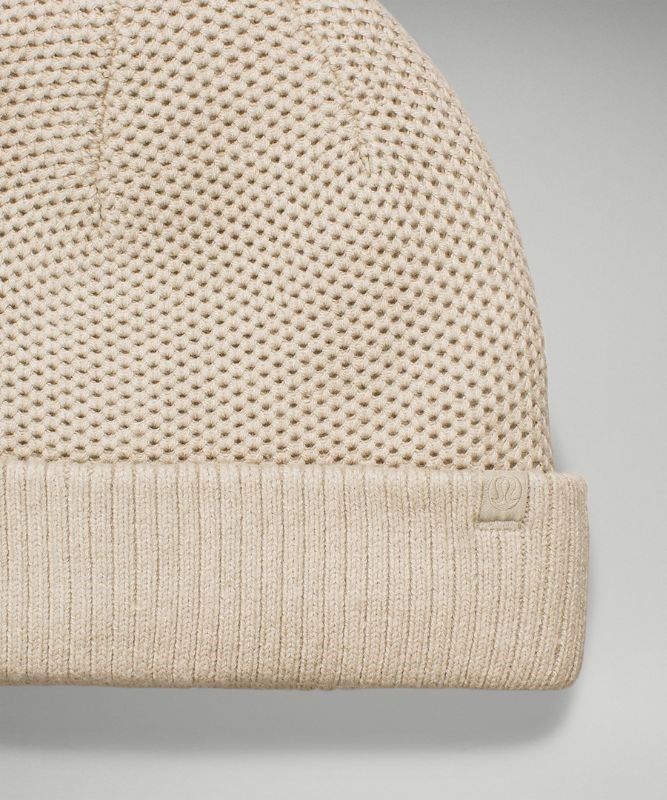 Lululemon Fleece-Lined Knit Beanie Hatt Accessories Beige | ZBOP-75189