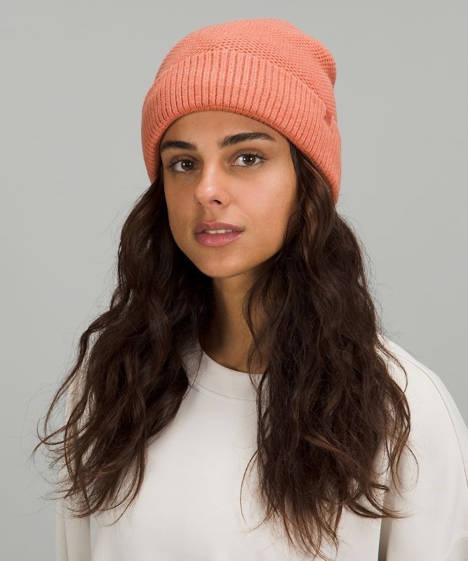 Lululemon Fleece-Lined Knit Beanie Hatt Accessories Rosa | BLXV-01356