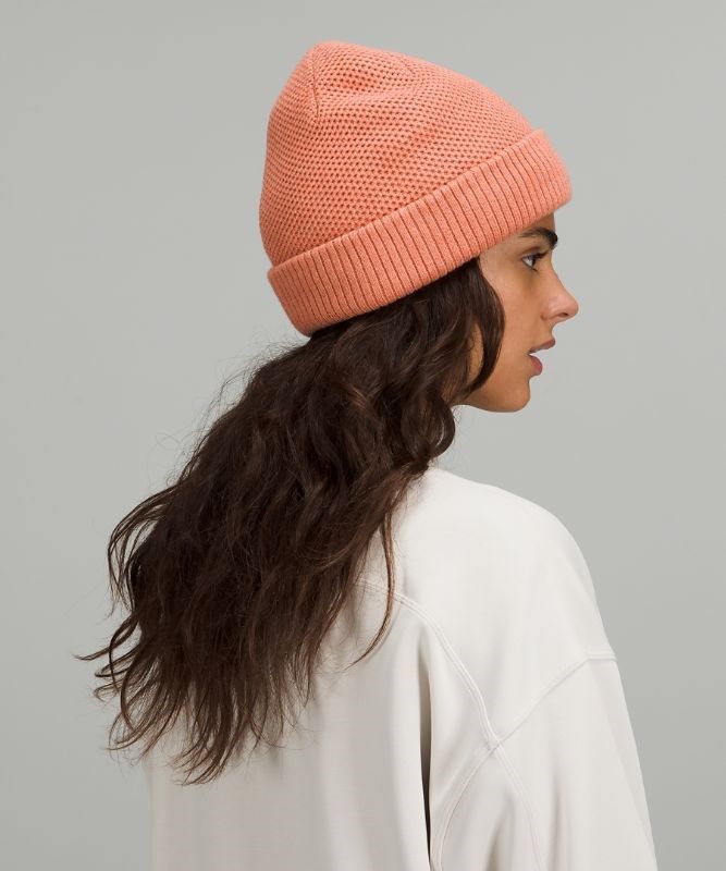 Lululemon Fleece-Lined Knit Beanie Hatt Accessories Rosa | BLXV-01356