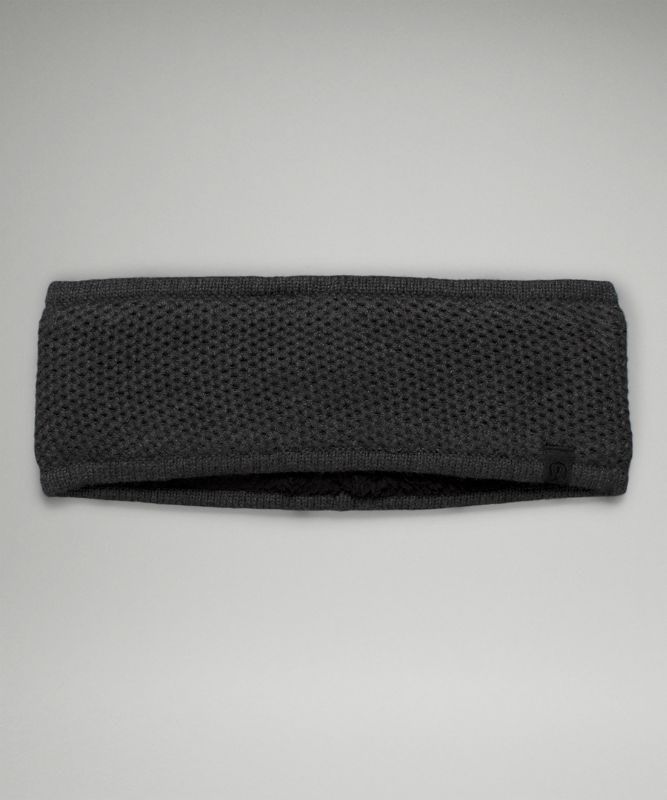 Lululemon Fleece-Lined Knit Ear Warmer Hatt Accessories Svarta | IQGE-57610