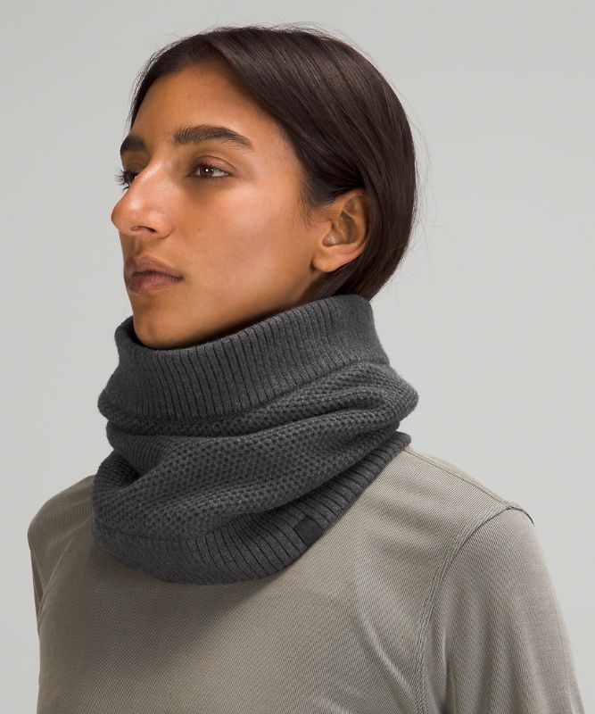 Lululemon Fleece-Lined Knit Neck Warmer Halsduk Accessories Svarta | VDPO-36918