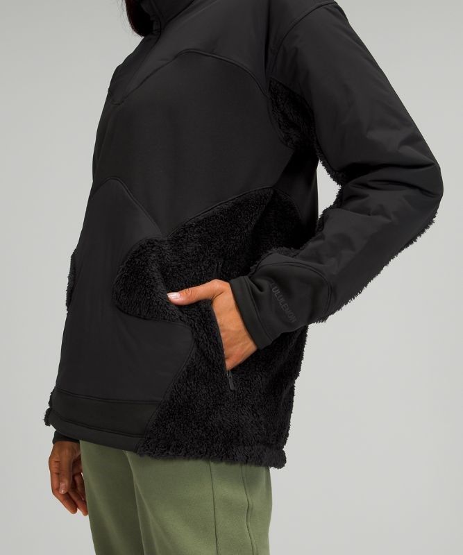 Lululemon Fleece Insulated Pullover Jackor Dam Svarta | DQJL-91375