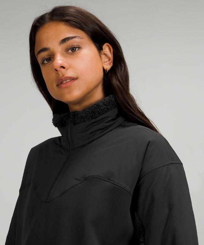 Lululemon Fleece Insulated Pullover Jackor Dam Svarta | DQJL-91375