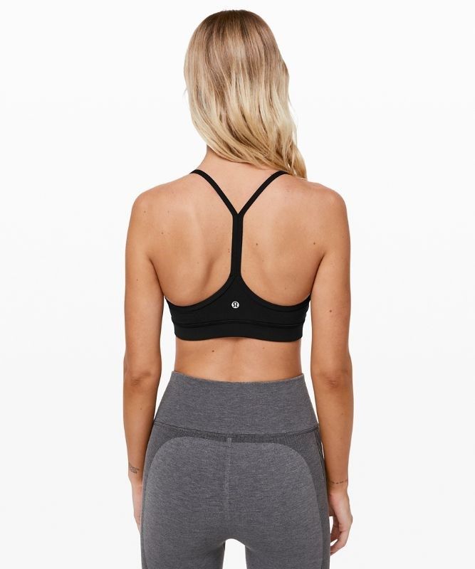 Lululemon Flow Y Nulu Bra Light Support Sport BH Dam Svarta | OPVH-81243