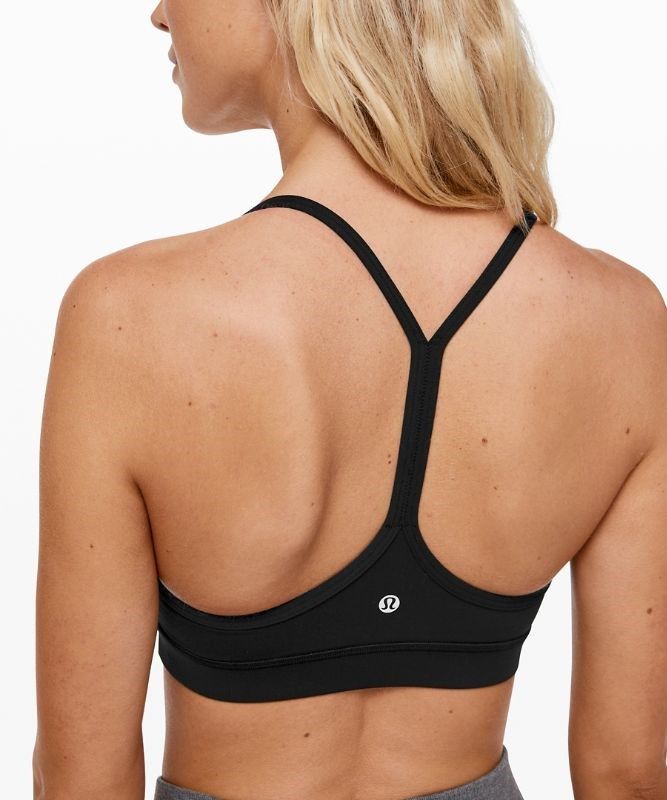 Lululemon Flow Y Nulu Bra Light Support Sport BH Dam Svarta | OPVH-81243