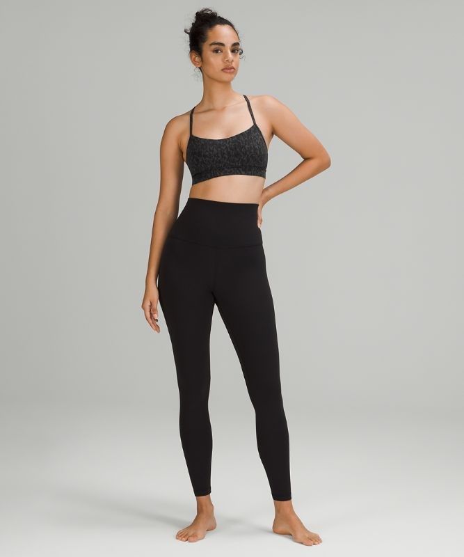Lululemon Flow Y Nulu Bra Light Support Sport BH Dam Leopard Camo Svarta Olika Färger | YUVP-84163