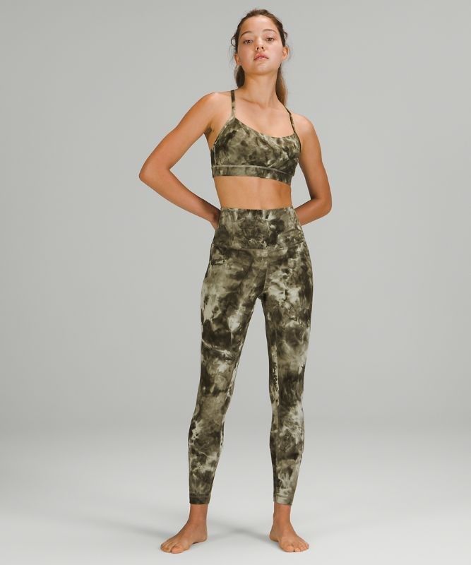 Lululemon Flow Y Nulu Bra Light Support Sport BH Dam Ljusolivgröna | LMYI-84162