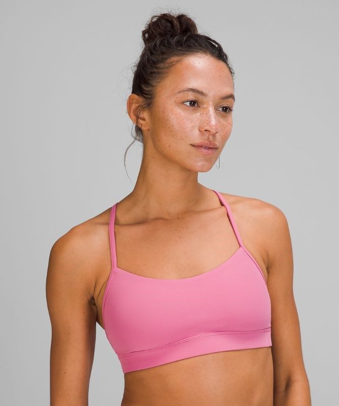 Lululemon Flow Y Nulu Bra Light Support Sport BH Dam Rosa | YOLW-97584