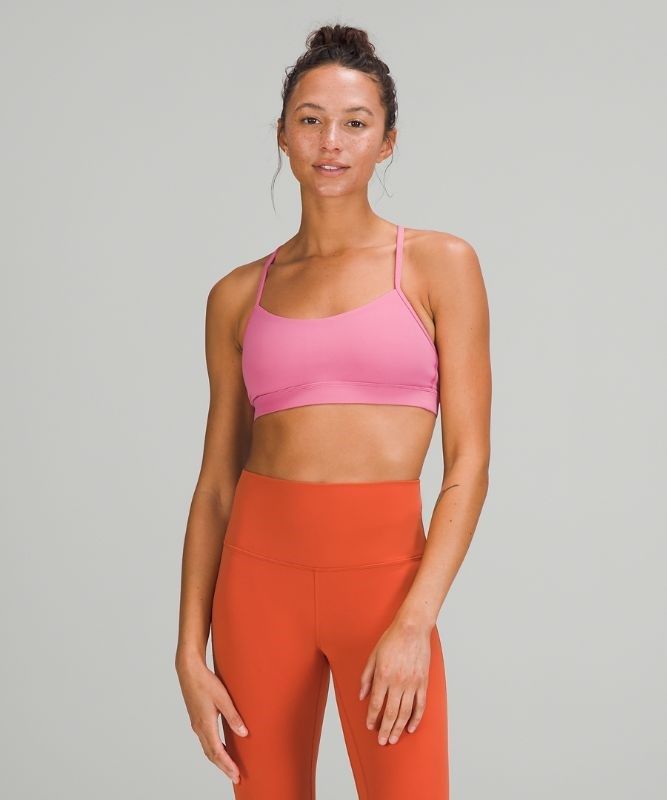 Lululemon Flow Y Nulu Bra Light Support Sport BH Dam Rosa | YOLW-97584
