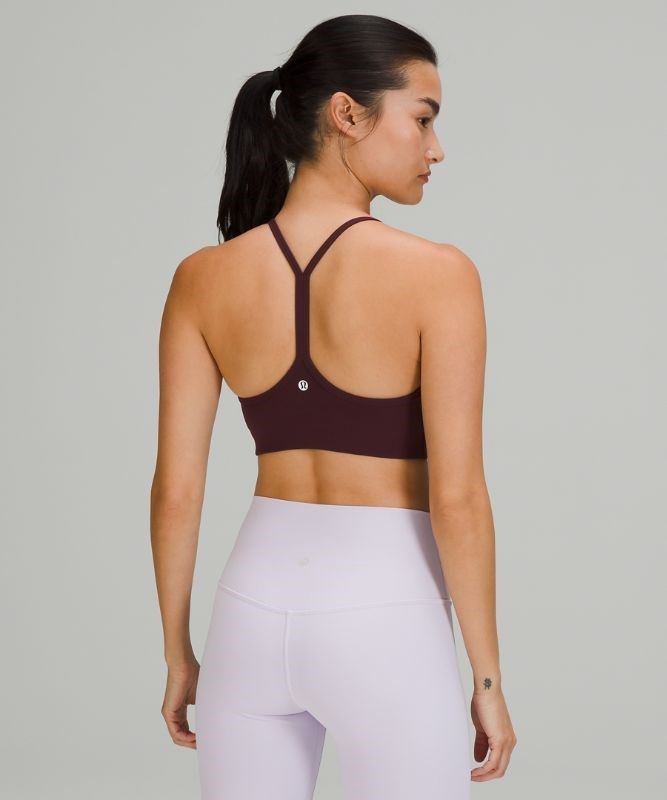 Lululemon Flow Y Wrap-Front High-Neck Bra Light Support Sport BH Dam Cassis | UBXR-03287