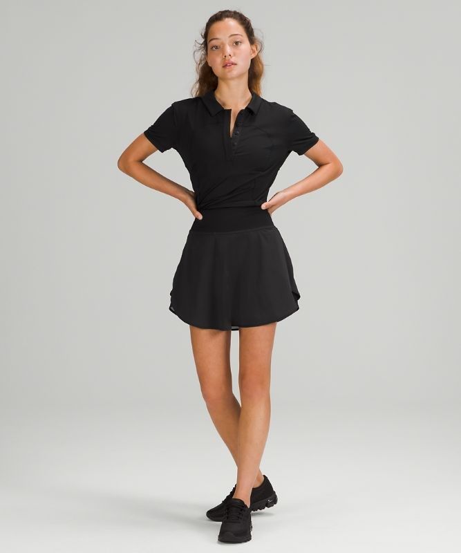 Lululemon Flutter Hem HR Tennis Skirt Kjolar Dam Svarta | ACLM-02685