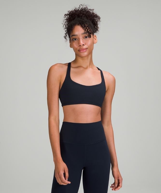 Lululemon Free to Be Bra - Wild Light Support Sport BH Dam Marinblå Rosa | HGCE-98106