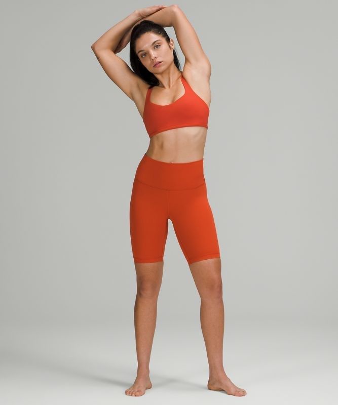 Lululemon Free to Be Bra - Wild Light Support Sport BH Dam Orange | GHBX-52906