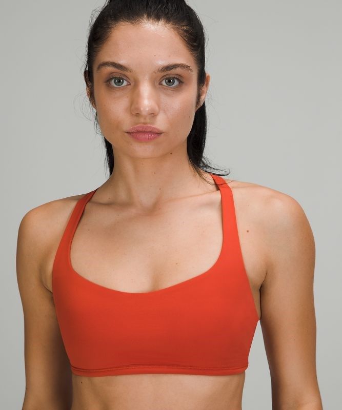 Lululemon Free to Be Bra - Wild Light Support Sport BH Dam Orange | GHBX-52906