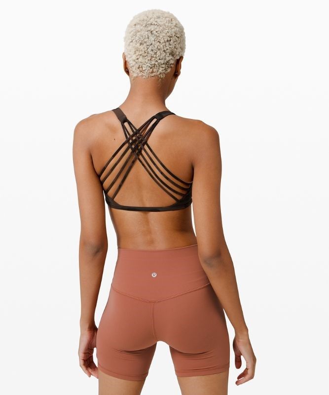 Lululemon Free to Be Bra - Wild Light Support Sport BH Dam Camo Bruna Olika Färger | CKGE-58120