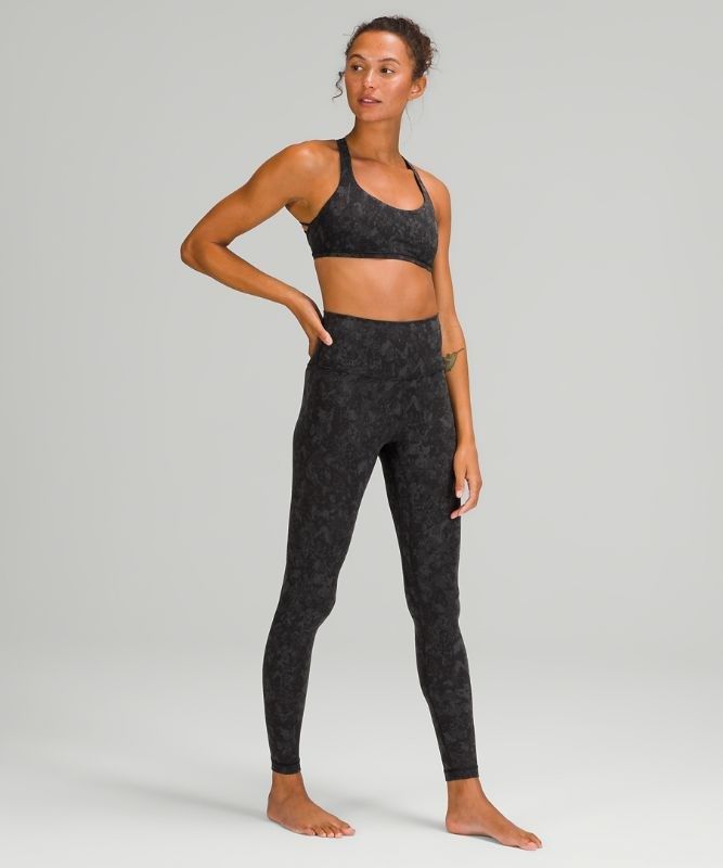 Lululemon Free to Be Bra - Wild Light Support Sport BH Dam Camo Svarta Olika Färger | CIGA-45201