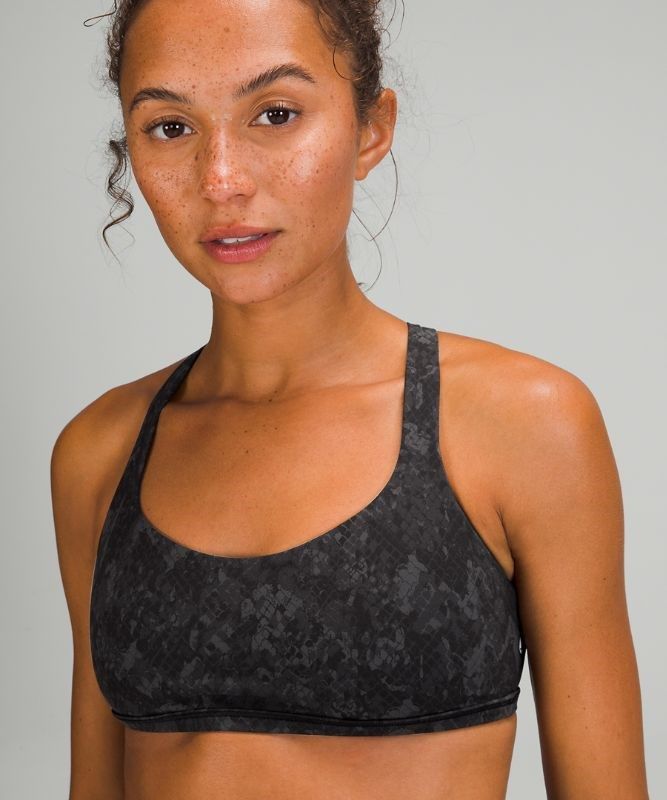 Lululemon Free to Be Bra - Wild Light Support Sport BH Dam Camo Svarta Olika Färger | CIGA-45201