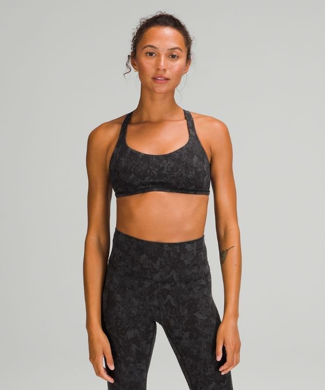 Lululemon Free to Be Bra - Wild Light Support Sport BH Dam Camo Svarta Olika Färger | CIGA-45201