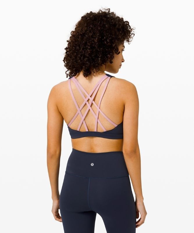 Lululemon Free to Be Serene Bra Light Support, C/D Cup Sport BH Dam Marinblå Rosa Grå Bruna | IFXE-82056