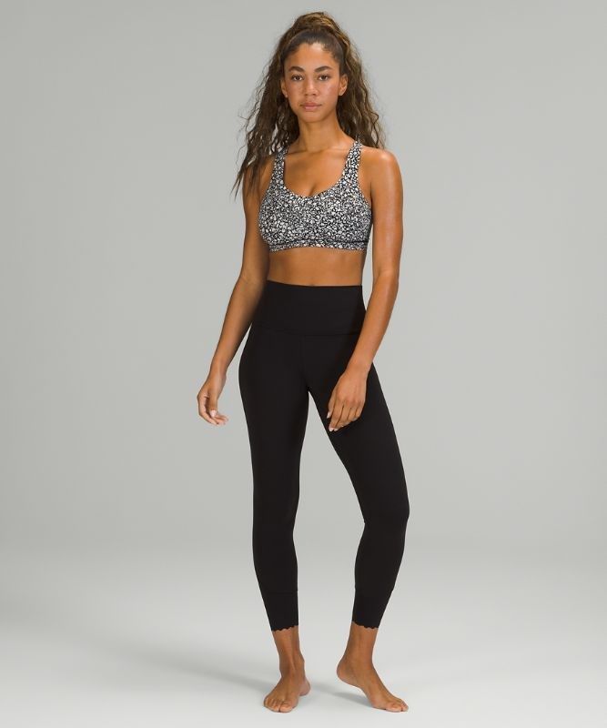 Lululemon Free to Be Serene Bra Light Support, C/D Cup Sport BH Dam Vita Svarta Vita | EMBR-05893