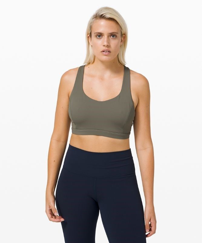 Lululemon Free to Be Serene Bra Light Support, C/D Cup Sport BH Dam Grå Olivgröna | DHTZ-20746