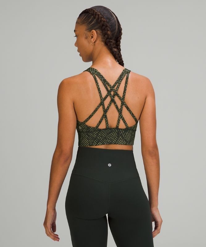 Lululemon Free to Be Serene Bra Long Sport BH Dam Gröna | IFUL-01239