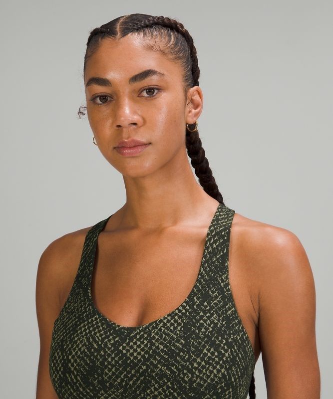 Lululemon Free to Be Serene Bra Long Sport BH Dam Gröna | IFUL-01239