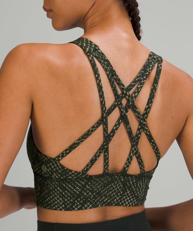 Lululemon Free to Be Serene Bra Long Sport BH Dam Gröna | IFUL-01239