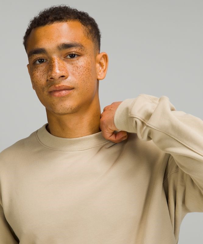 Lululemon French Terry Oversized Long Sleeve Crew Tröjor Herr Trench | SMYW-35924