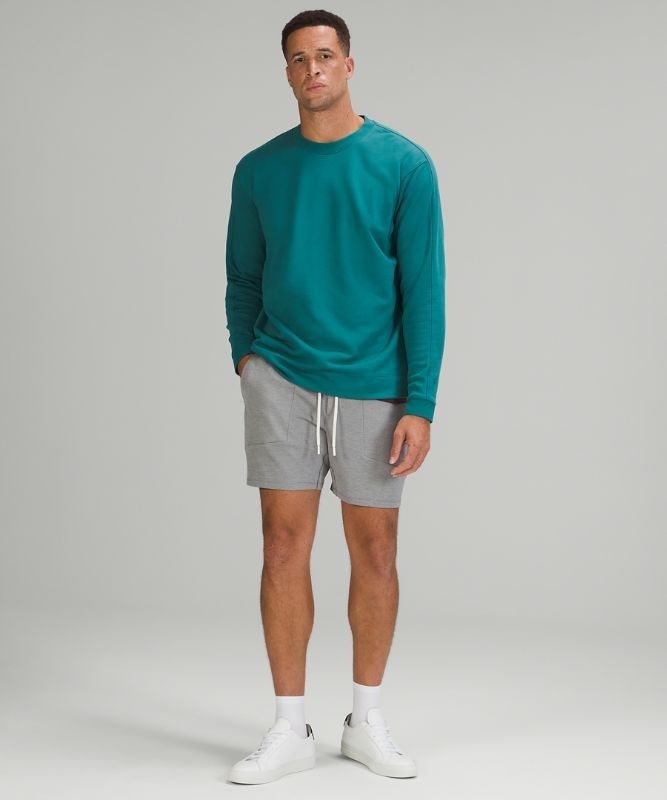 Lululemon French Terry Oversized Long Sleeve Crew Tröjor Herr Mörk | ZGPS-57034