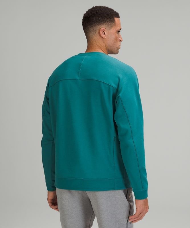 Lululemon French Terry Oversized Long Sleeve Crew Tröjor Herr Mörk | ZGPS-57034