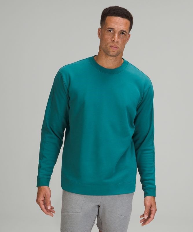 Lululemon French Terry Oversized Long Sleeve Crew Tröjor Herr Mörk | ZGPS-57034