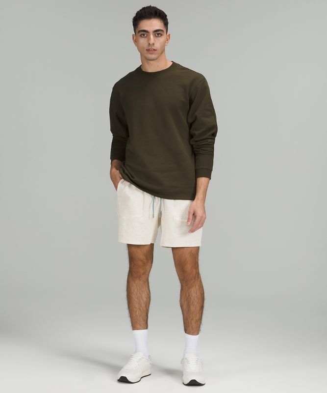 Lululemon French Terry Oversized Long Sleeve Crew Tröjor Herr Mörkolivgröna | KNLJ-56914