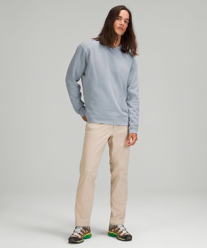 Lululemon French Terry Oversized Long Sleeve Crew Tröjor Herr Chambray | GYLN-40783