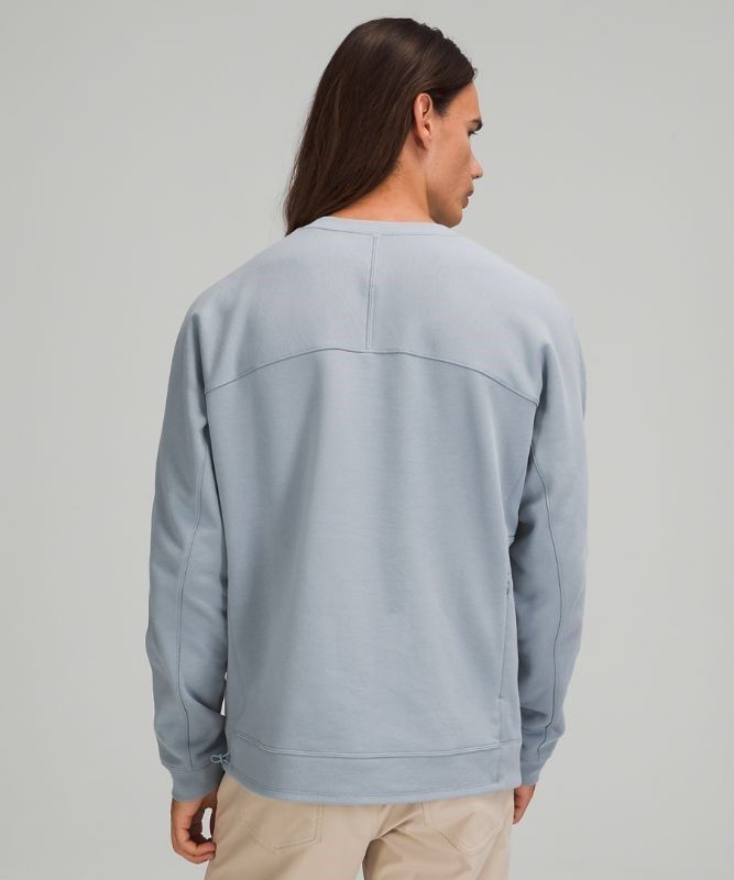 Lululemon French Terry Oversized Long Sleeve Crew Tröjor Herr Chambray | GYLN-40783