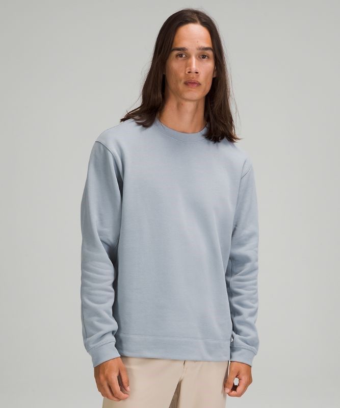 Lululemon French Terry Oversized Long Sleeve Crew Tröjor Herr Chambray | GYLN-40783
