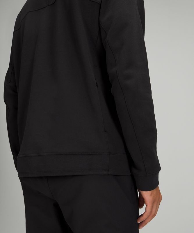 Lululemon French Terry Oversized Long Sleeve Crew Tröjor Herr Svarta | SXUO-60924
