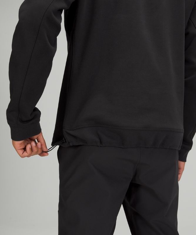 Lululemon French Terry Oversized Long Sleeve Crew Tröjor Herr Svarta | SXUO-60924