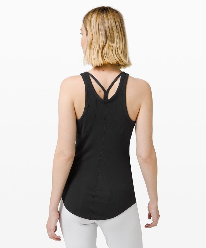 Lululemon Full Day Ahead Tank Blast Dam Svarta | GRHD-58024